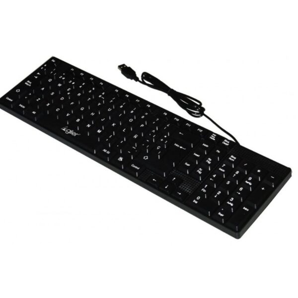 TECLADO AGILER USB ESPANOL, BLACK, (AGI-9828)